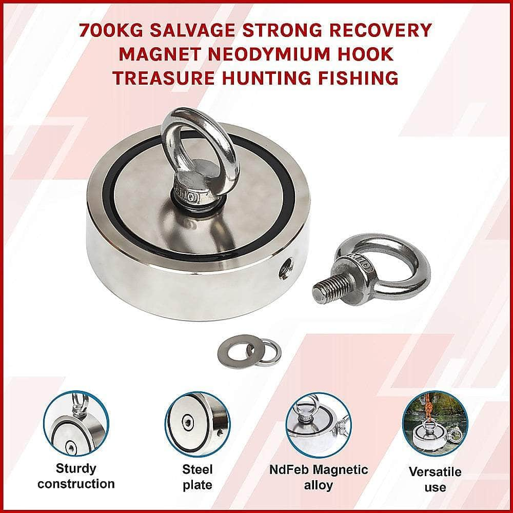 700Kg Neodymium Recovery Magnet Hook For Treasure Hunting & Fishing