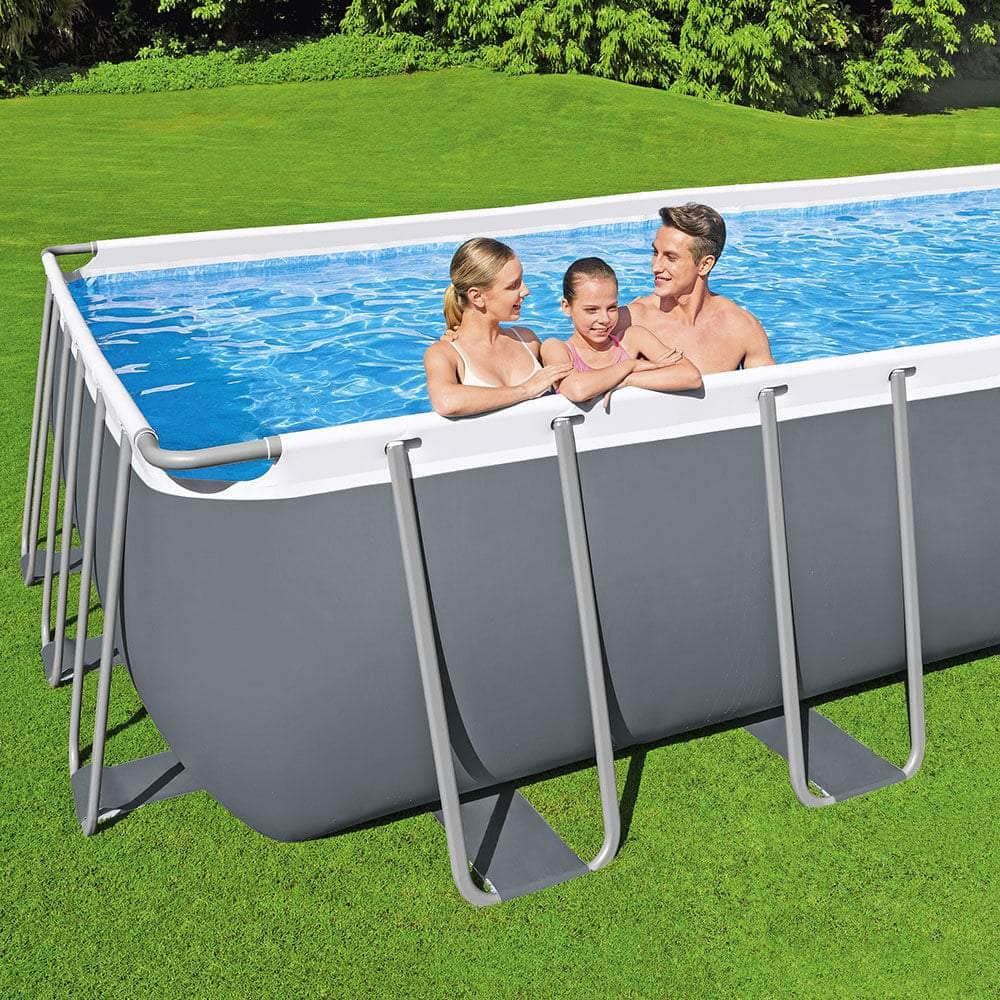 732X366X132Cm Steel Frame Above Ground Pool W/ Ladder 30045L