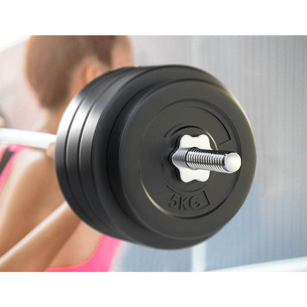 78Kg Barbell Set Weight Plates Bar Lifting Bench 168Cm