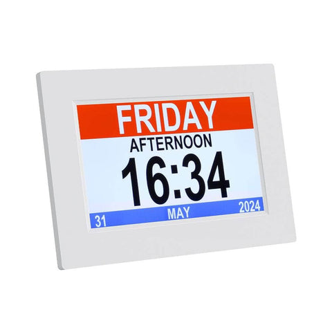 8" Digital Day Clock Calendar Alarm