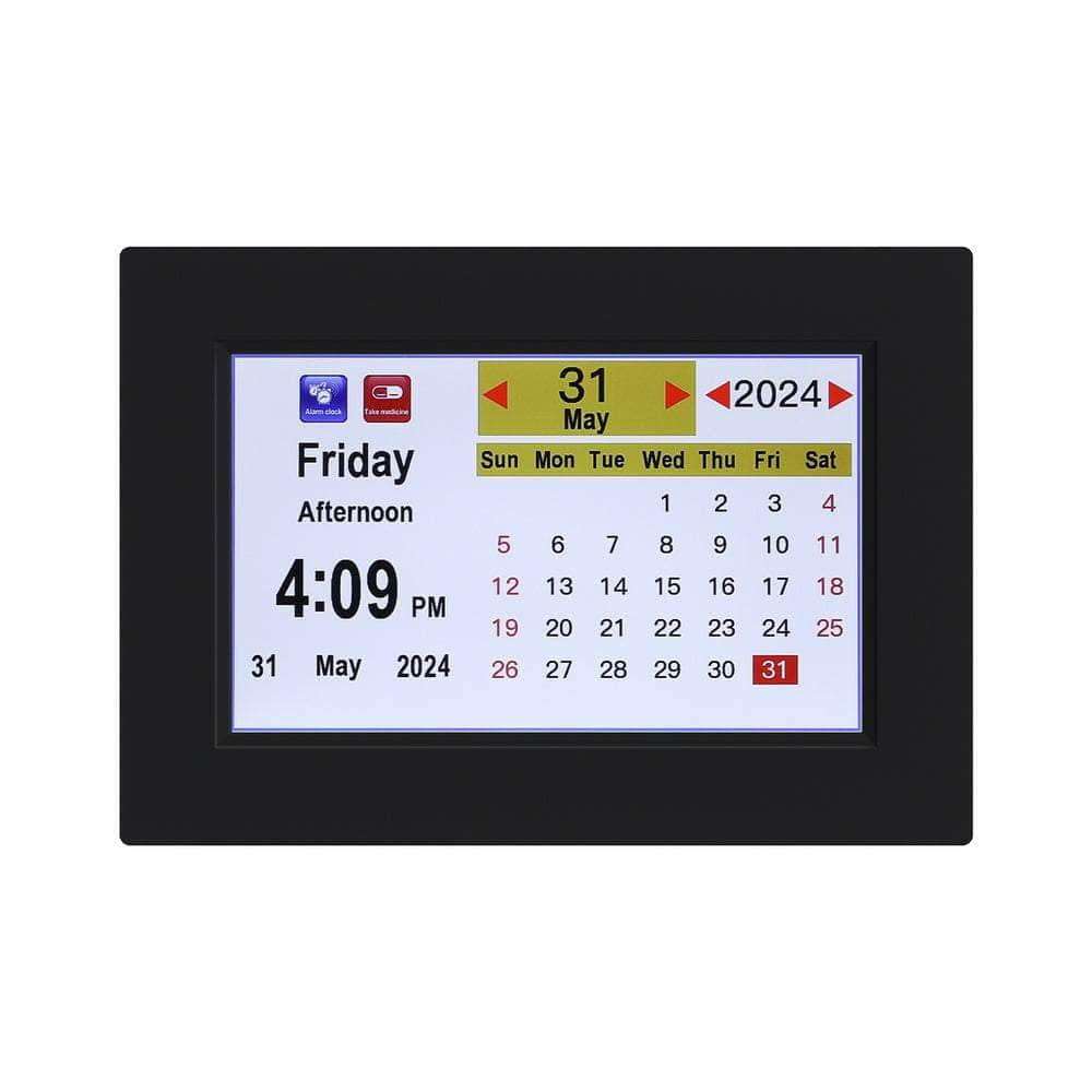 8" Digital Day Clock Calendar Alarm