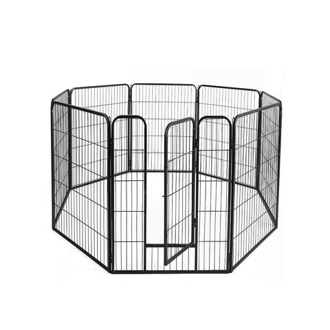 8 Panel Pet Dog Playpen Puppy Exercise Black 2.5kg Venison