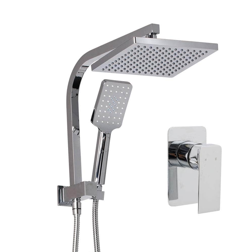 8'' Rain Shower Head Set Handheld Round High Pressure Mixer Tap Chrome