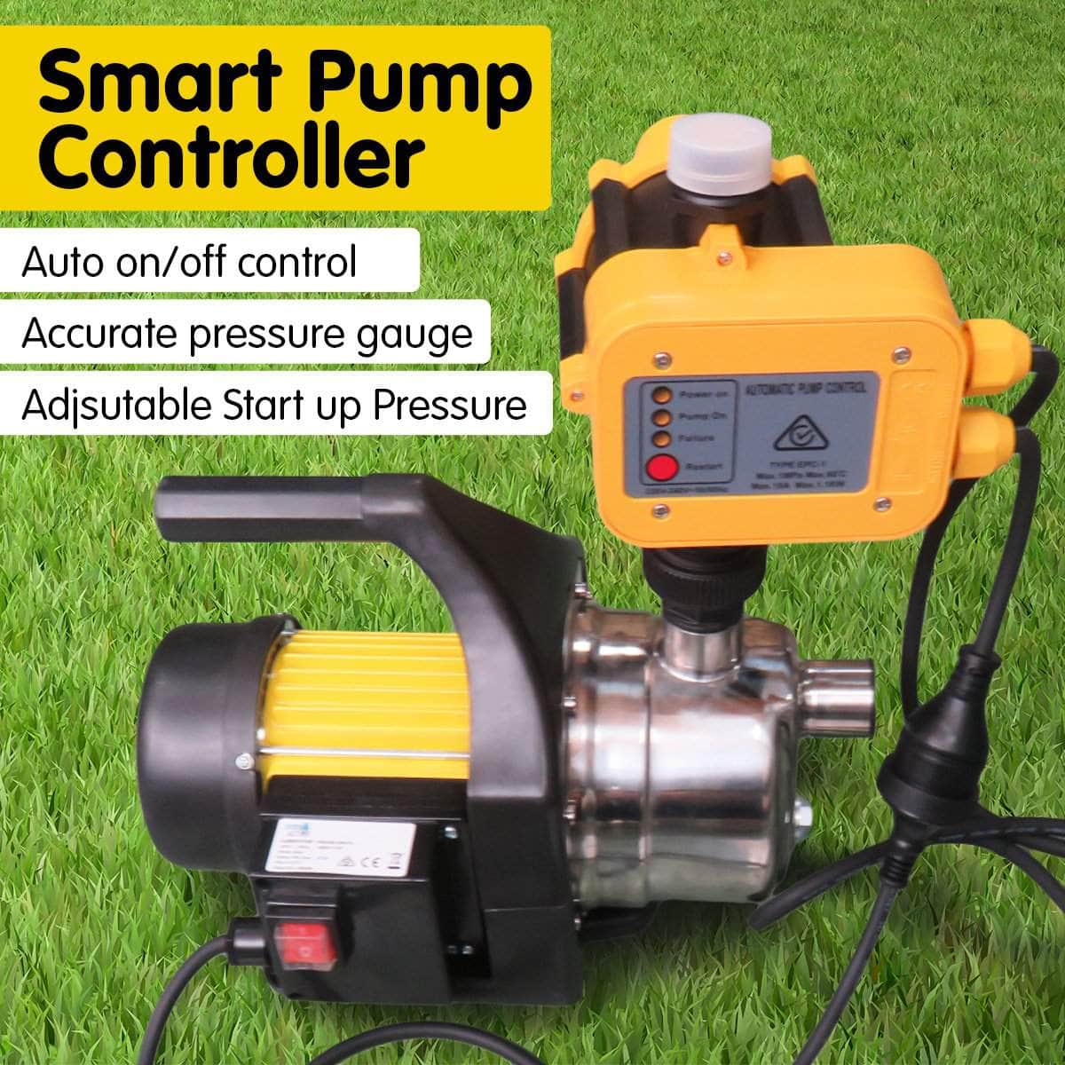 800w Stainless Auto Water Pump Pressure Electric Controller 70b -yellow