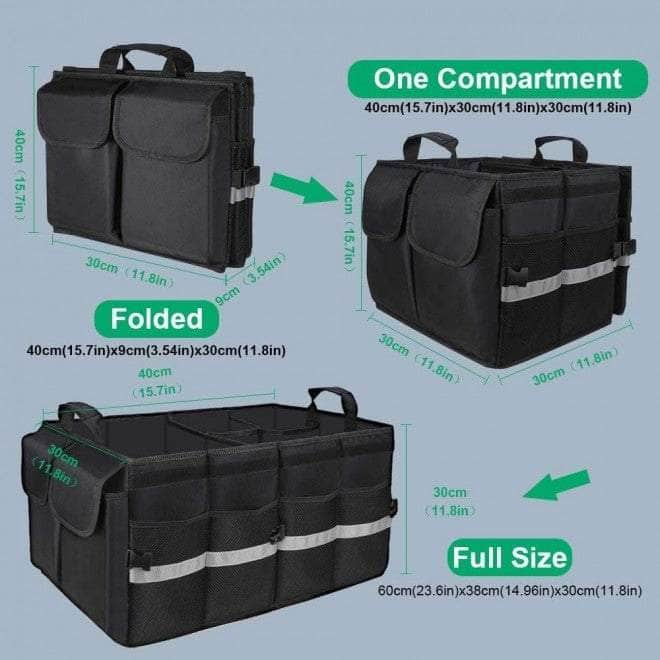 80710 Multifunctional Car Trunk Organizer Black