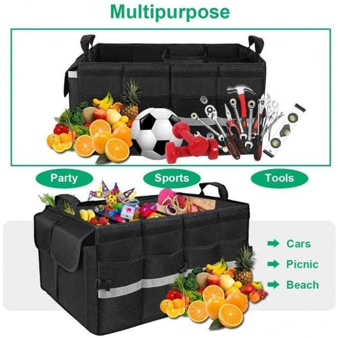 80710 Multifunctional Car Trunk Organizer Black