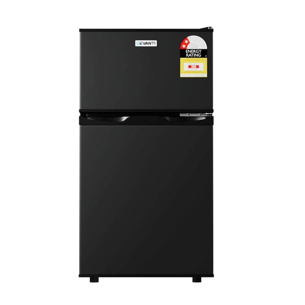 80L Bar Fridge Mini Freezer Refrigerator Black