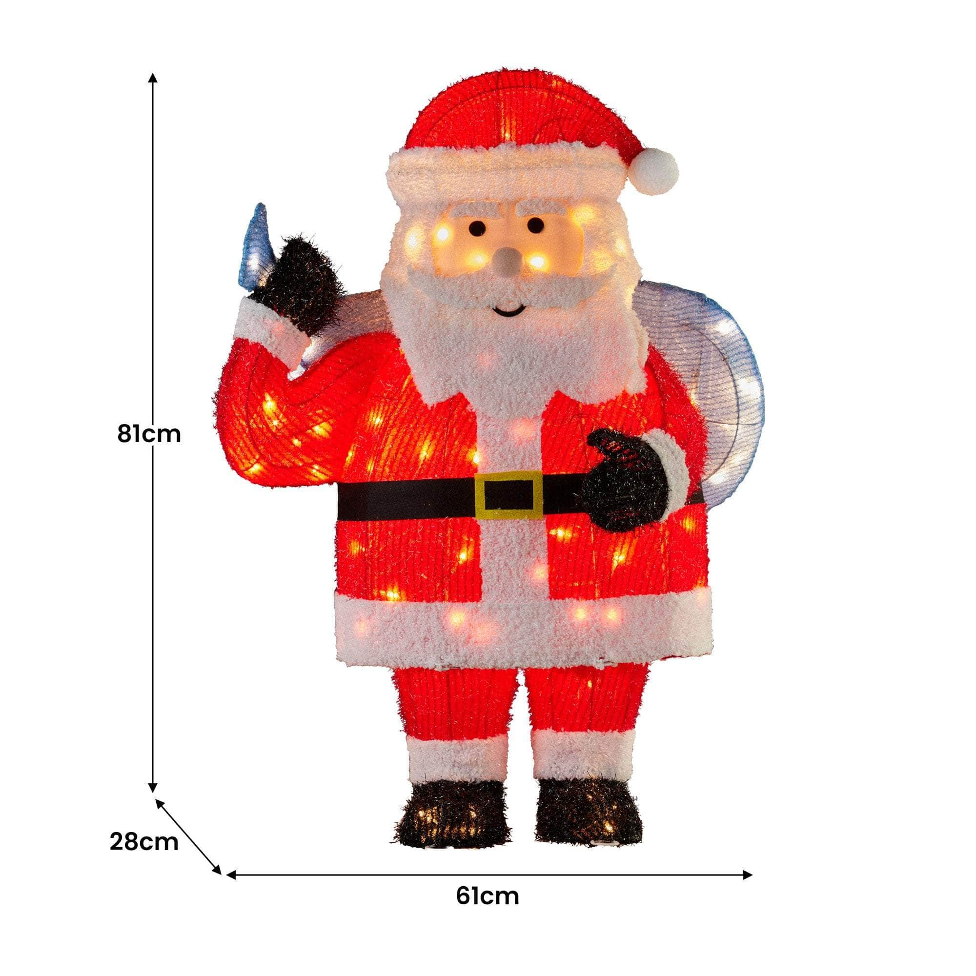 81cm Christmas Santa Display with Lights