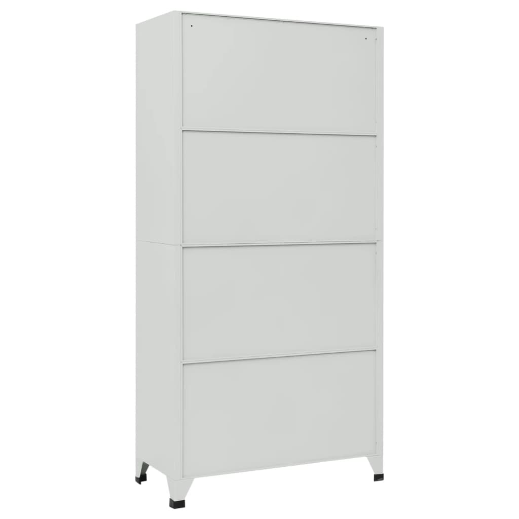 Locker Cabinet with 6 Compartments Steel Grey