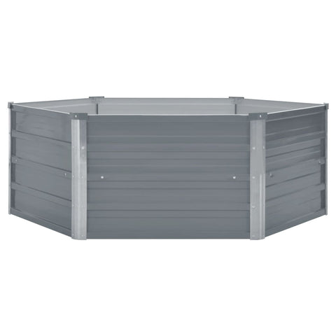 Raised Garden Bed Galvanised Steel Grey