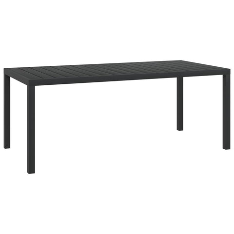 Garden Table Black,  Aluminium and WPC