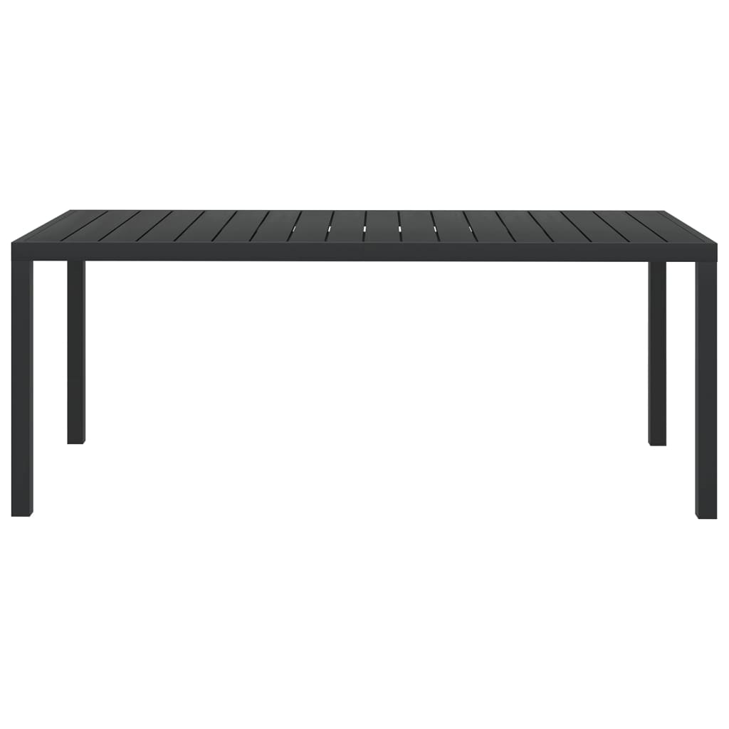 Garden Table Black,  Aluminium and WPC