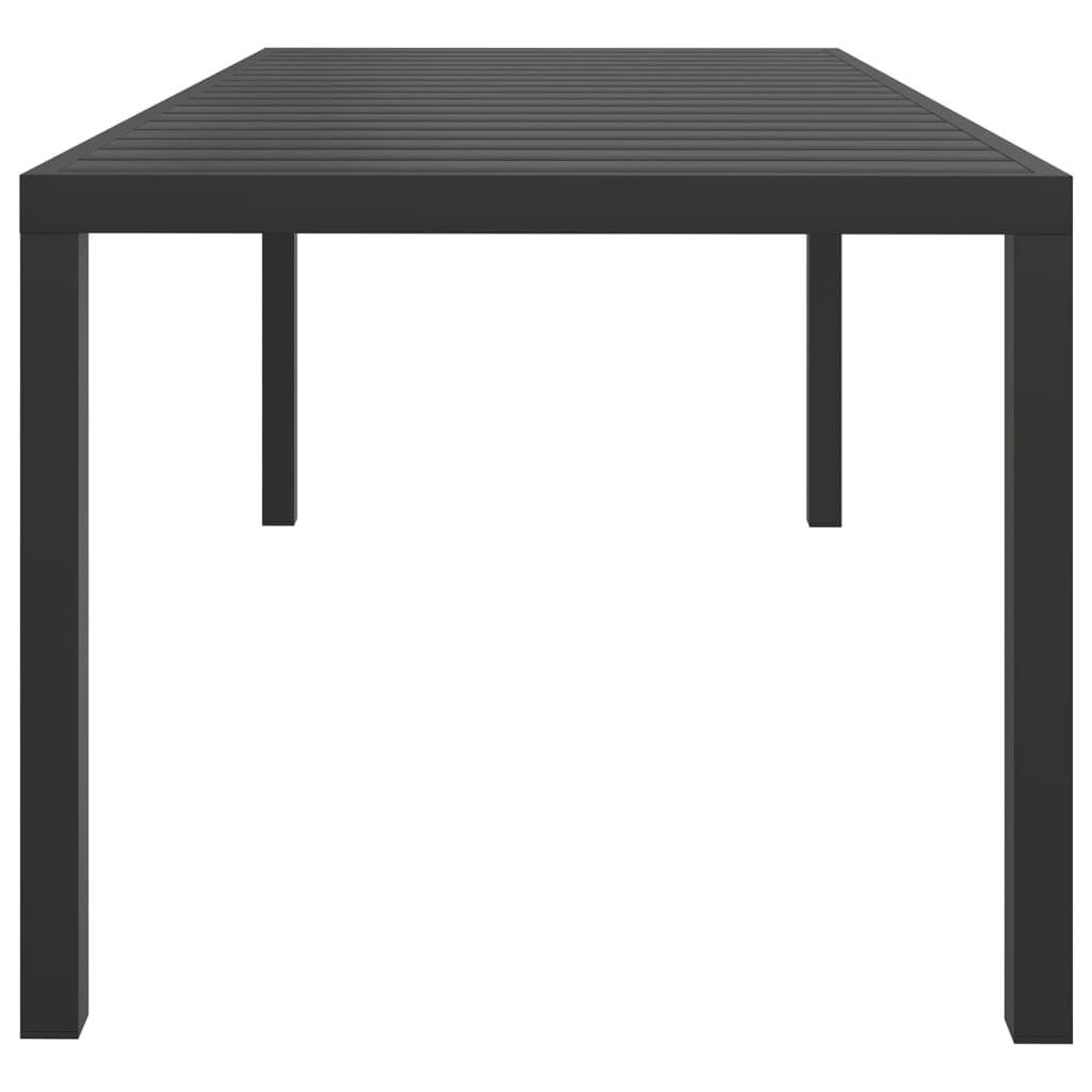 Garden Table Black,  Aluminium and WPC