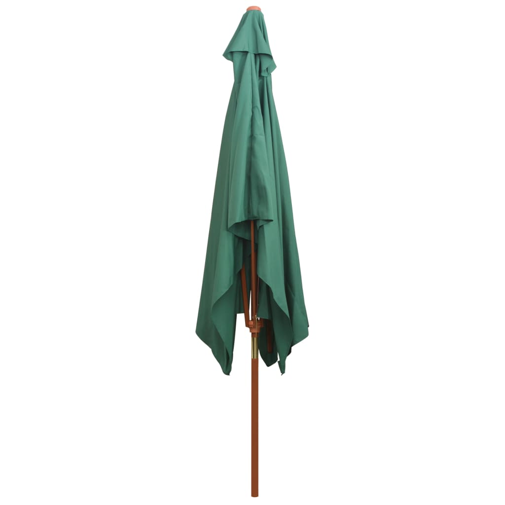 Parasol Wooden Pole Green