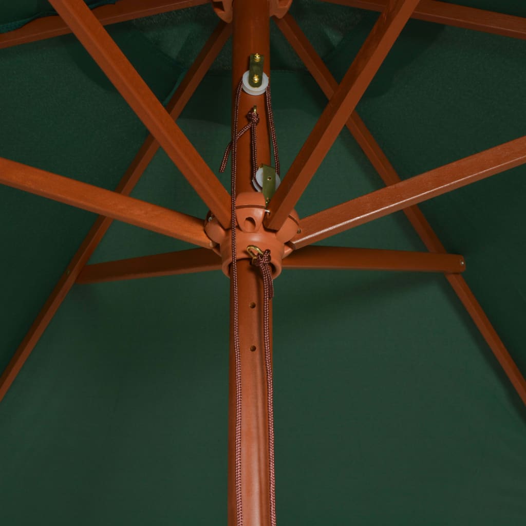 Parasol Wooden Pole Green