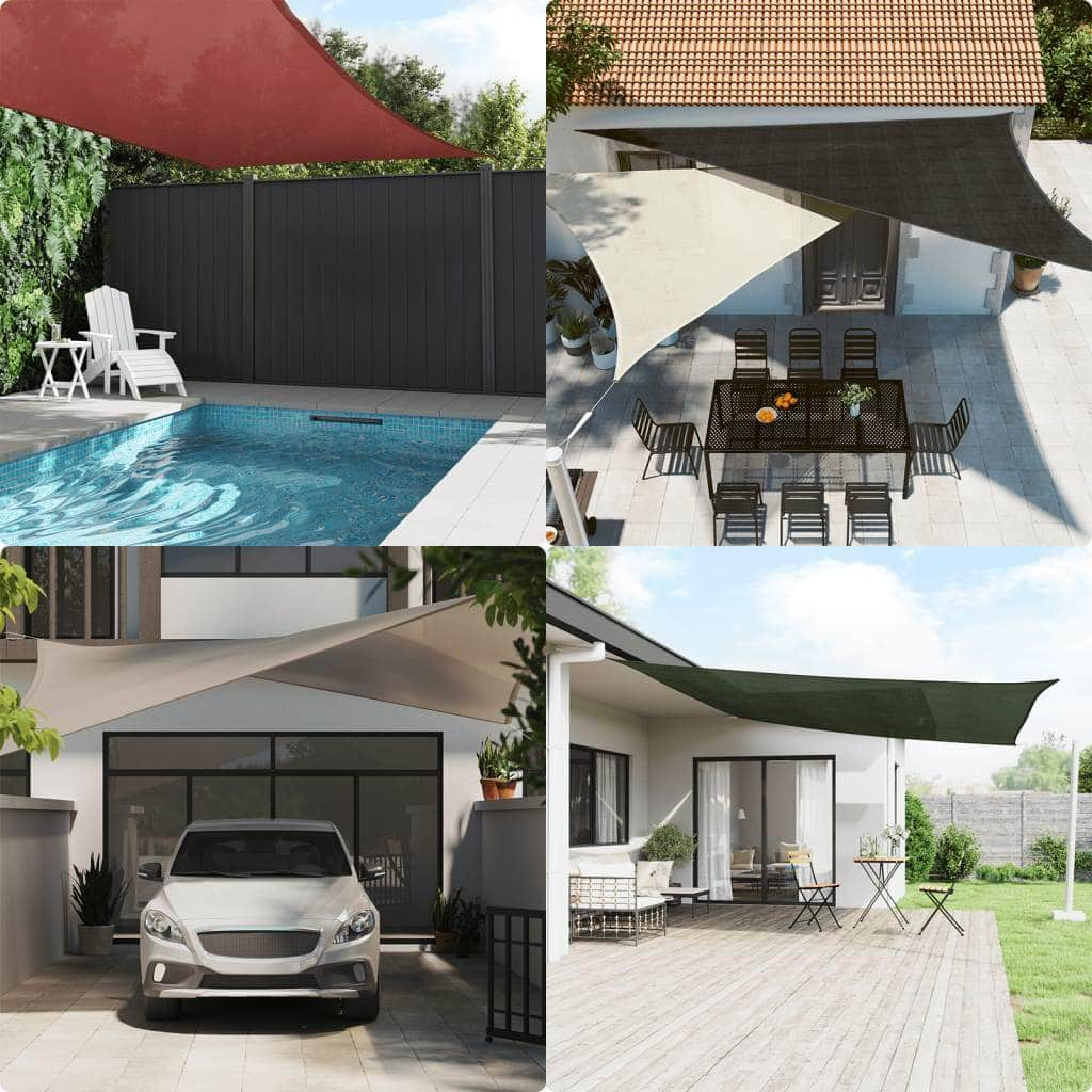 Sunshade Sail HDPE Square  Anthracite