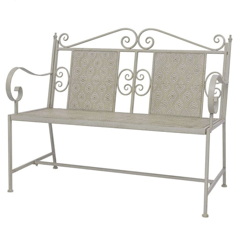 Garden Bench 115 cm Steel Grey