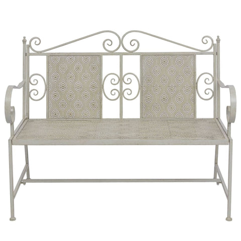 Garden Bench 115 cm Steel Grey