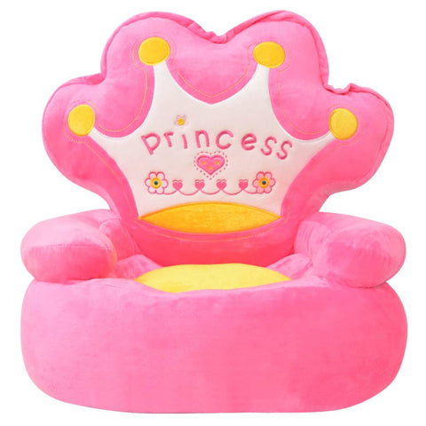 Plush Children's Chair Princess Pink