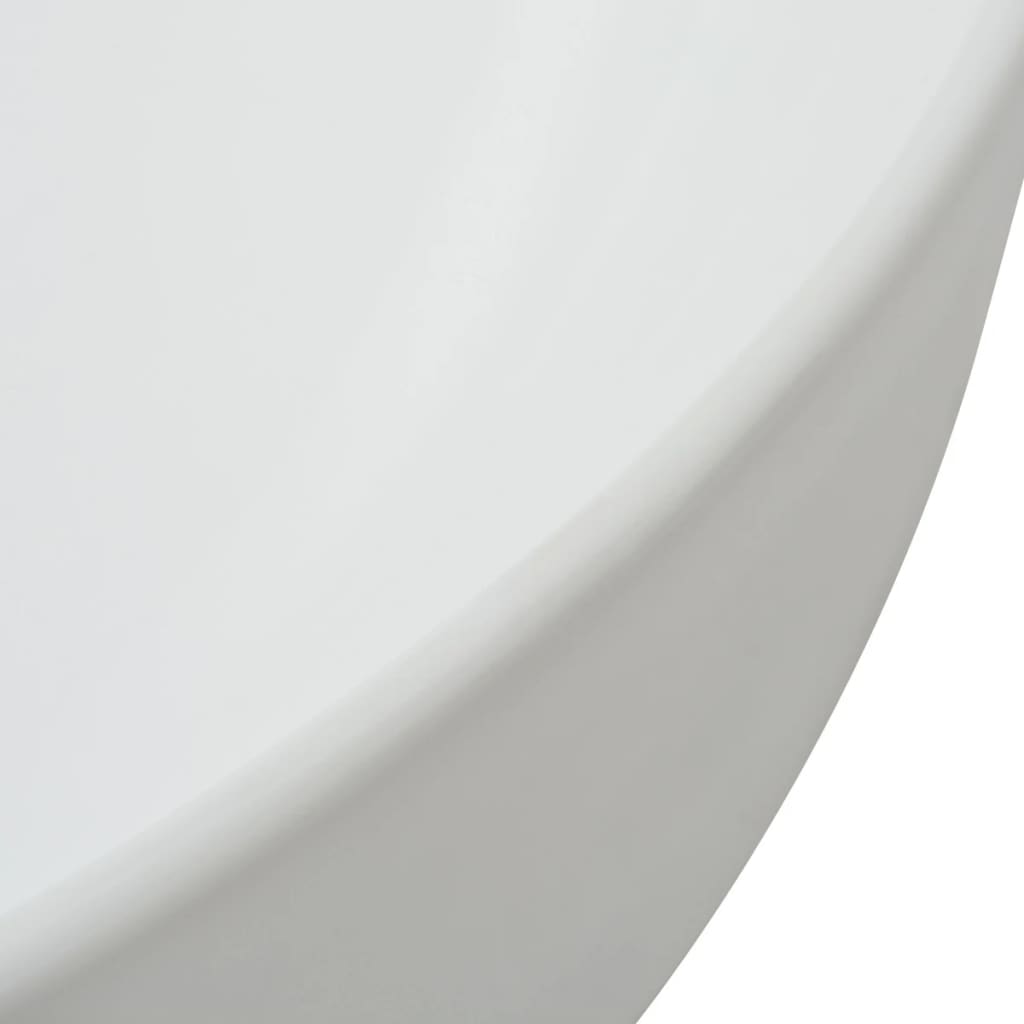 Basin Round Ceramic  White S