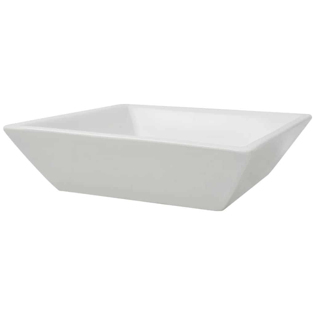 Basin Square Ceramic White