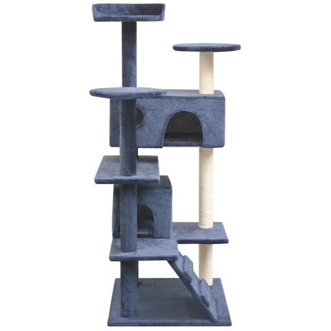 Cat Tree with Sisal Scratching Posts 125 cm Dark Blue