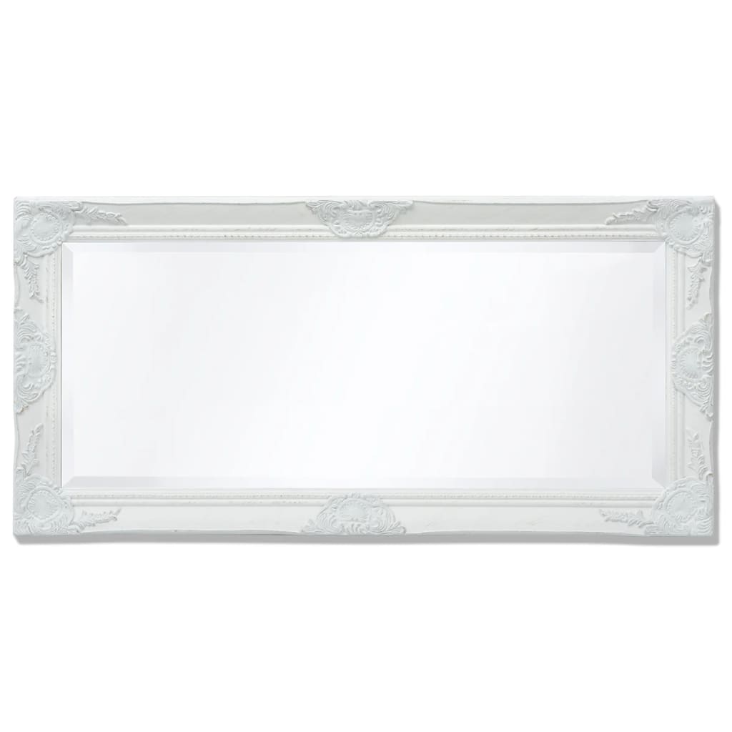 Wall Mirror  Baroque Style White