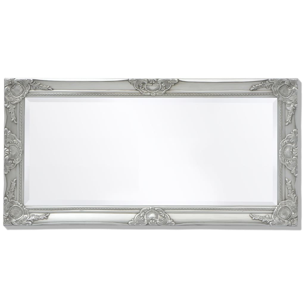 Wall Mirror Baroque  Style  Silver