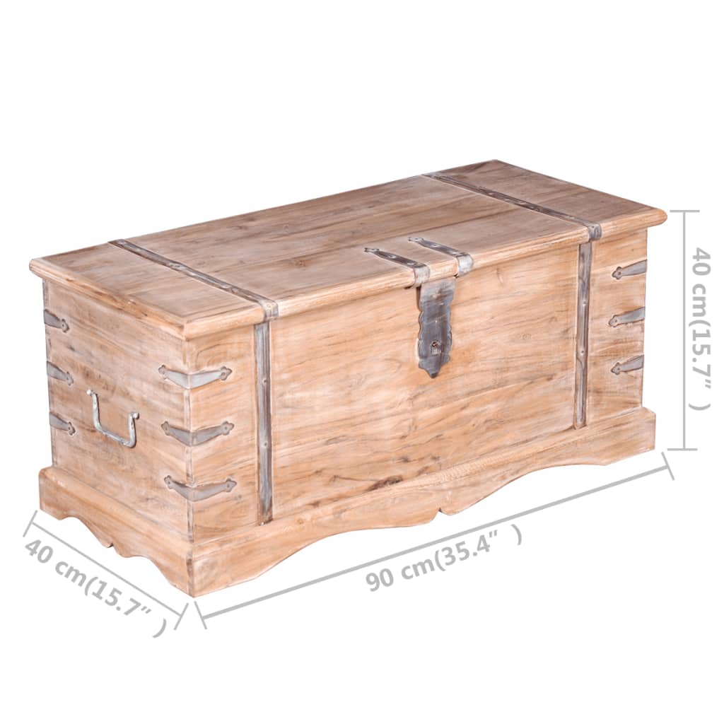 Storage Chest Solid Acacia Wood