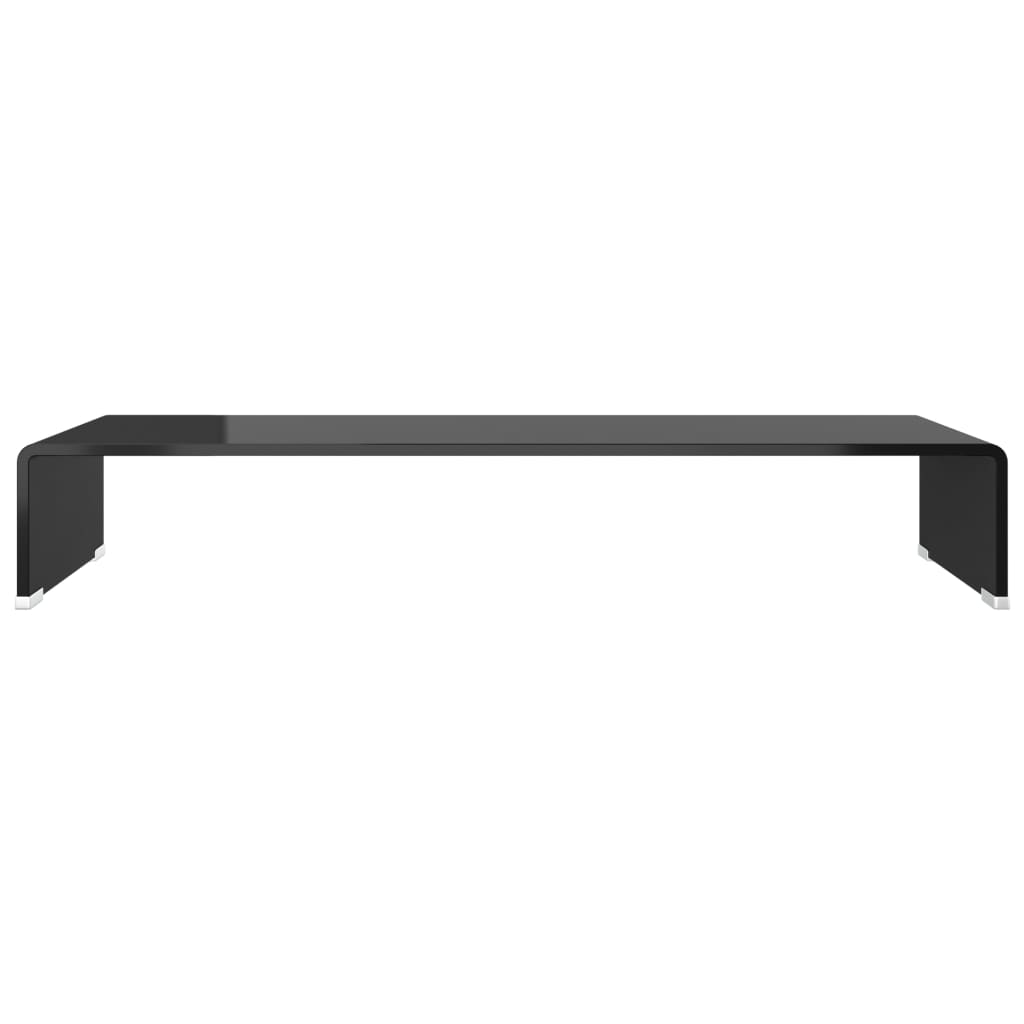 TV Stand/Monitor Riser Glass Black