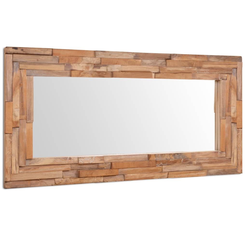 Decorative Mirror Teak Rectangular