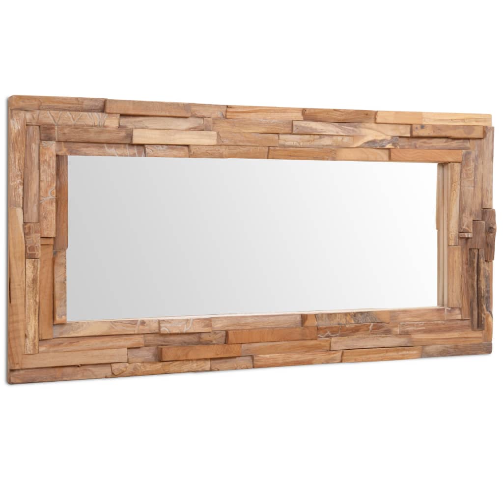 Decorative Mirror Teak Rectangular