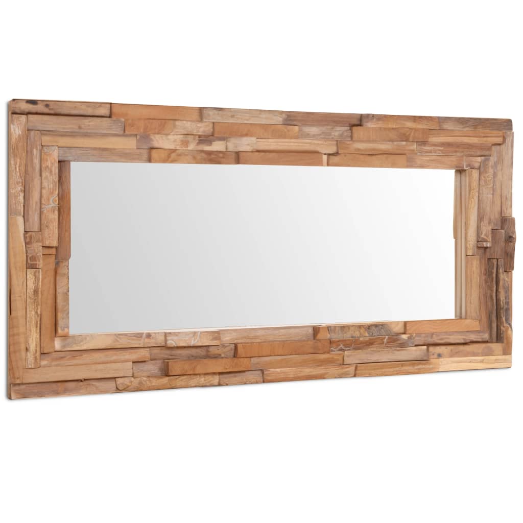 Decorative Mirror Teak Rectangular