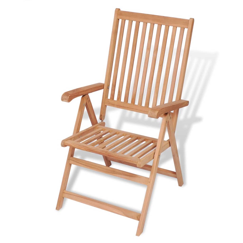 Reclining Garden Chairs 2 pcs Solid Teak Wood