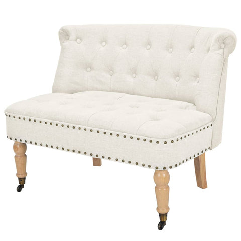 Loveseat Fabric White