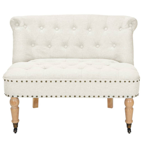 Loveseat Fabric White