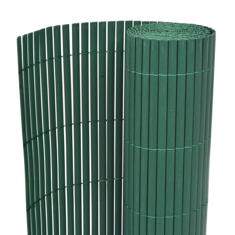 Double-Sided Garden Fence PVC Green