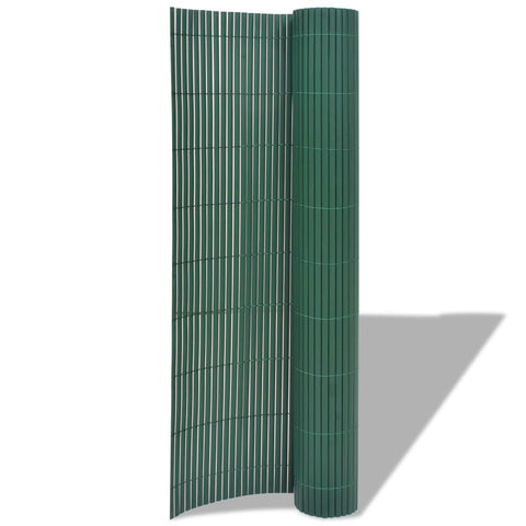 Double-Sided Garden Fence PVC Green