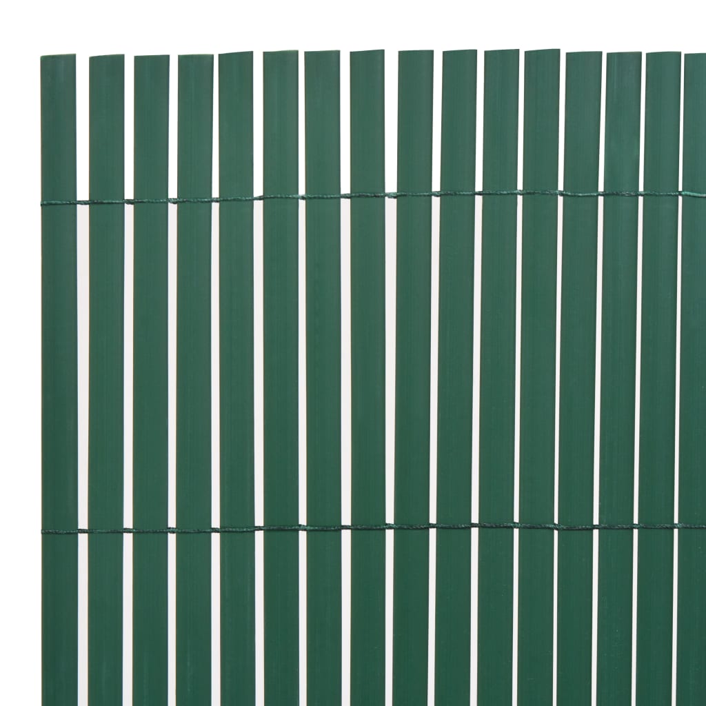 Double-Sided Garden Fence PVC Green