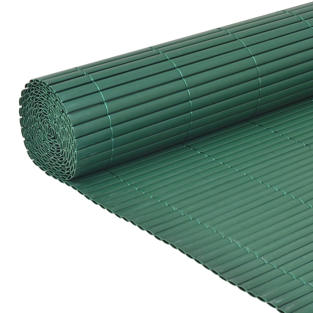 Double-Sided Garden Fence PVC Green