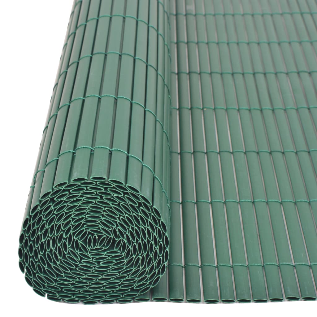 Double-Sided Garden Fence PVC Green