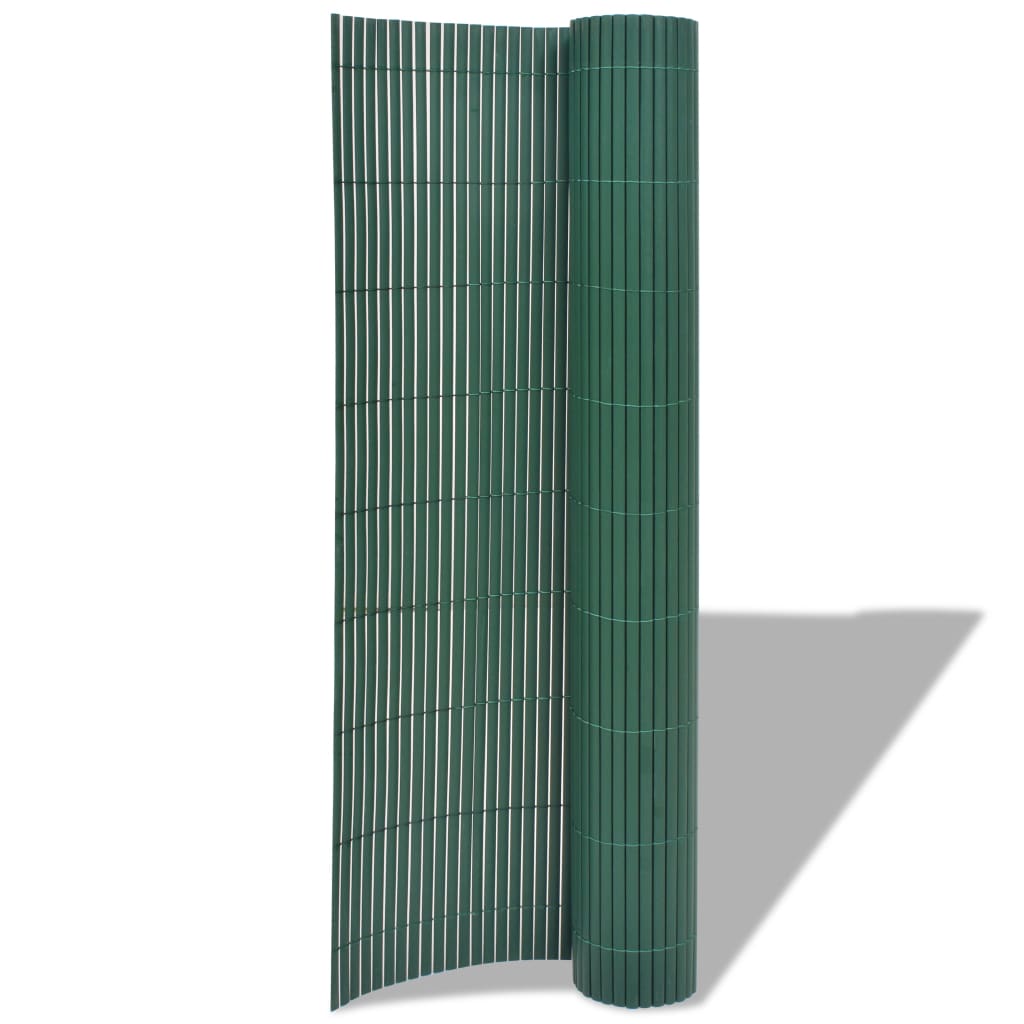 Double-Sided Garden Fence PVC, Green