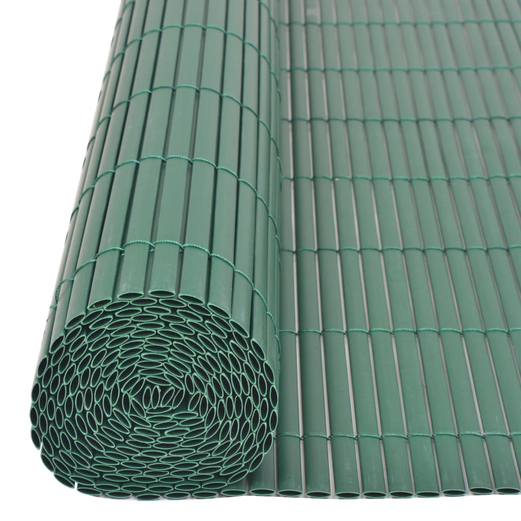 Double-Sided Garden Fence PVC, Green