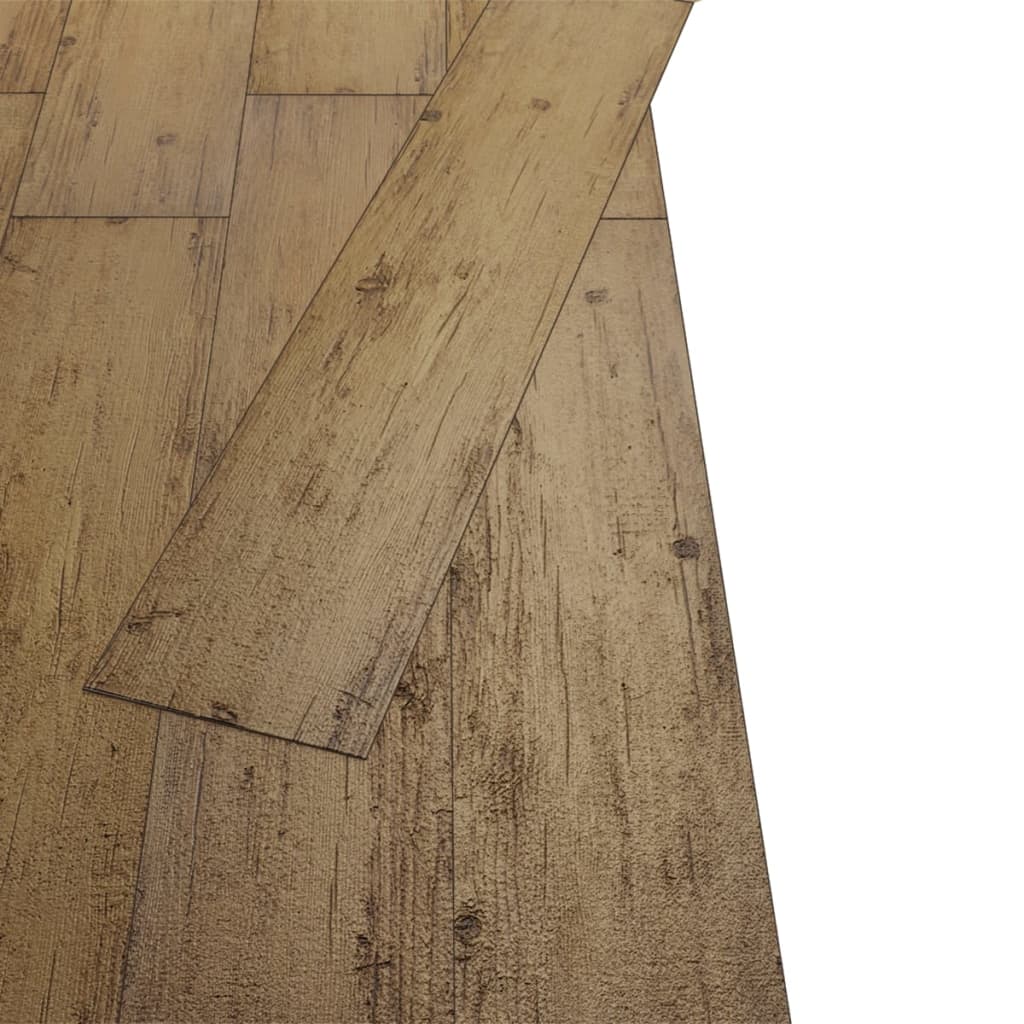 PVC Flooring Planks 5.26 mÂ² 2 mm Walnut Brown