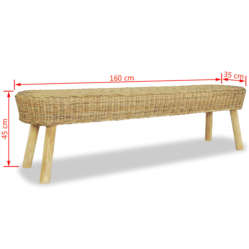 Hall Bench Natural Rattan