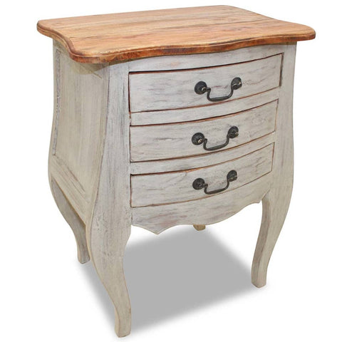 Bedside Cabinet Solid Reclaimed Wood