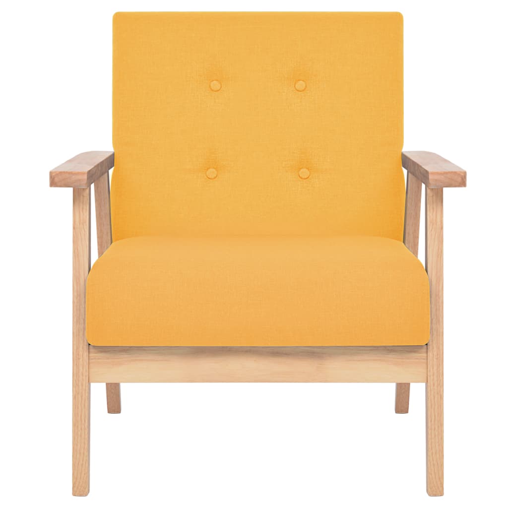 Armchair Yellow Fabric