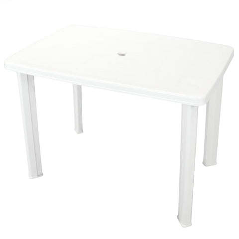 Garden Table White Plastic