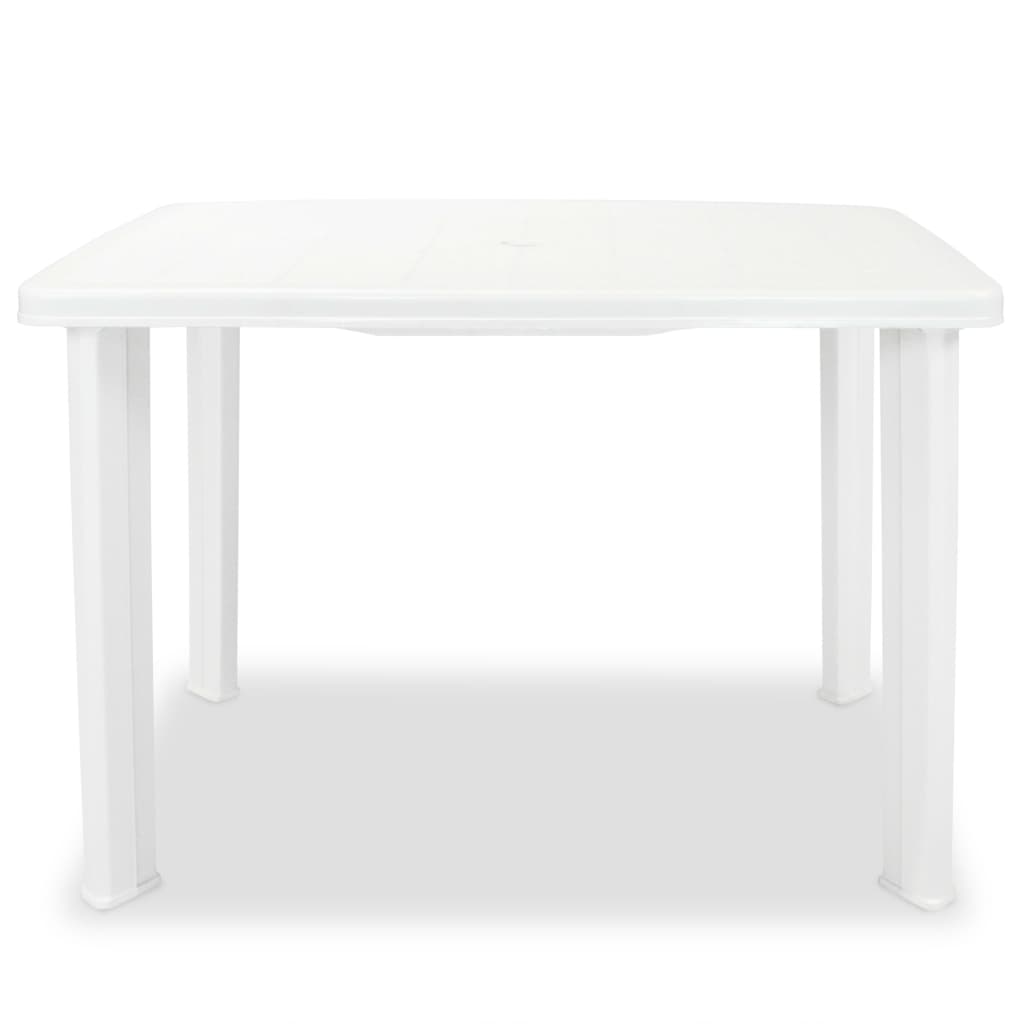 Garden Table White Plastic