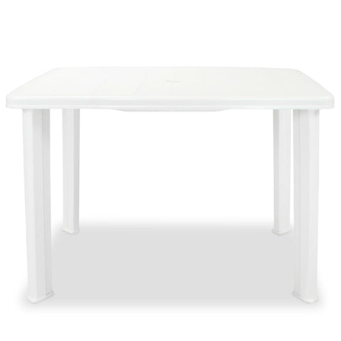 Garden Table White Plastic